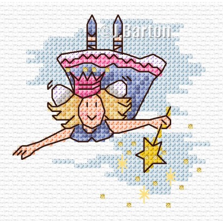 Flying fairy cross stitch chart