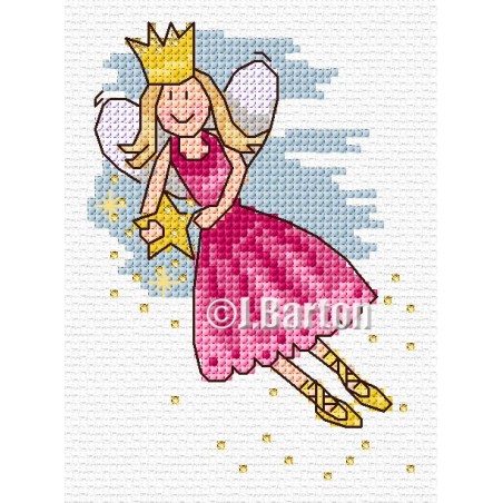 Shooting star fairy cross stitch chart