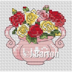 Roses cross stitch chart