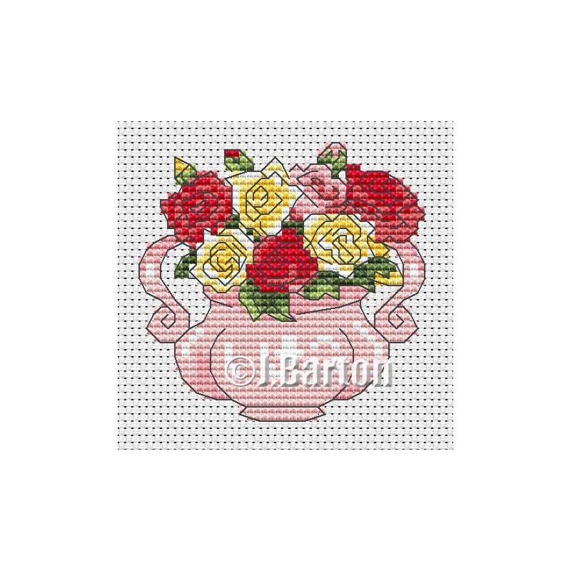 Roses cross stitch chart