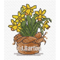 Daffodils cross stitch chart