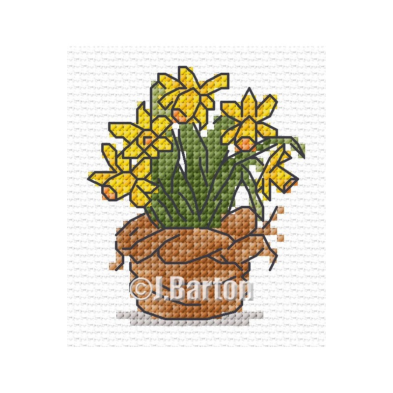 Daffodils cross stitch chart