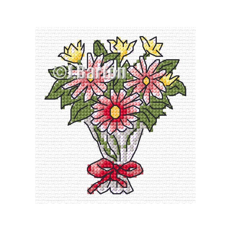 Bouquet cross stitch chart