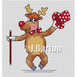 Dancing reindeer cross stitch chart