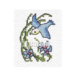 Bird in flight cross stitch chart