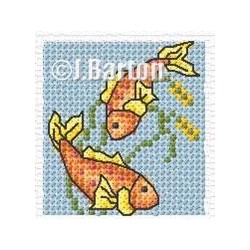 Koi carp cross stitch chart