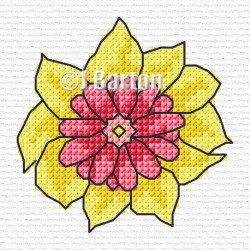 Single flower cross stitch chart