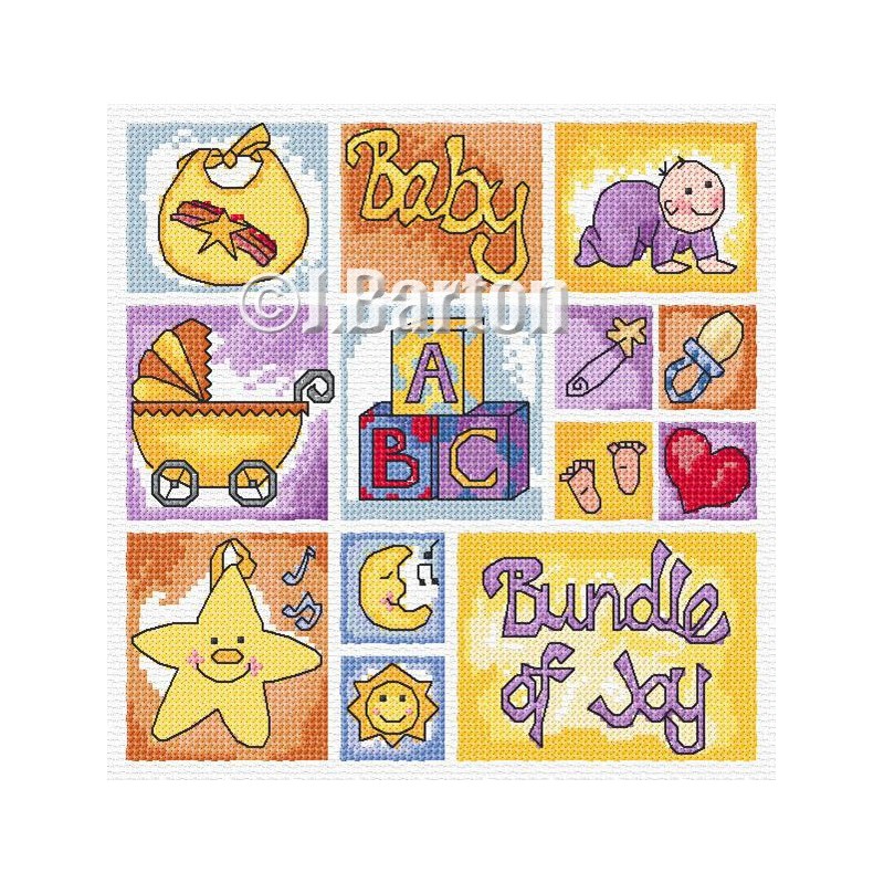 Baby sampler cross stitch chart