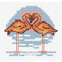 Flamingos cross stitch chart