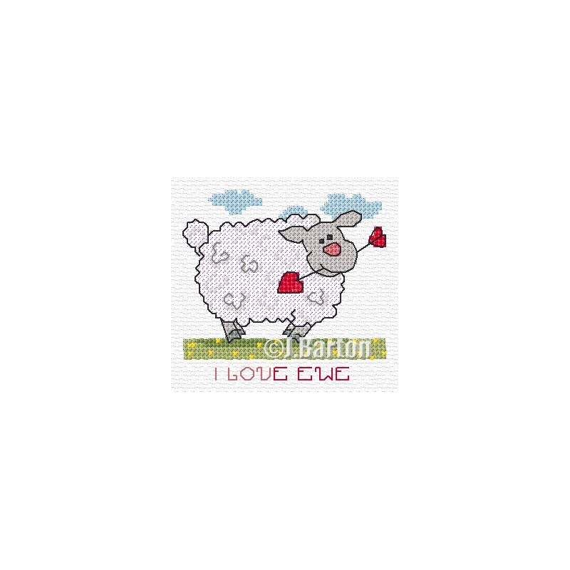 I love ewe cross stitch chart