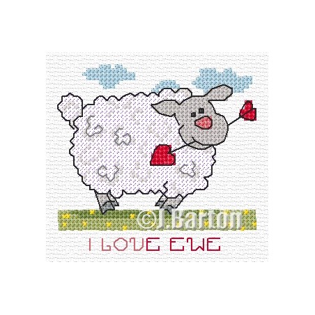 I love ewe cross stitch chart
