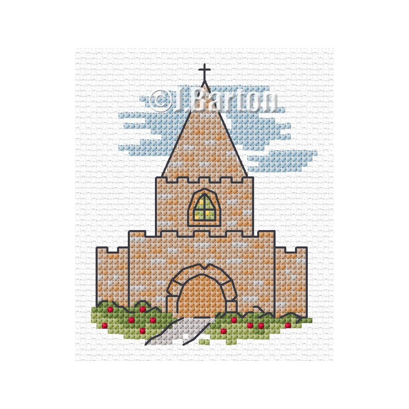 Church cross stitch chart