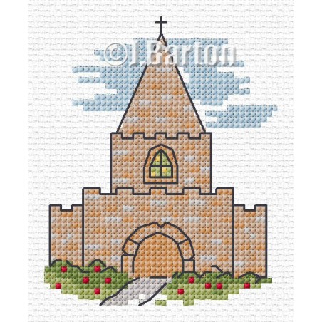 Church cross stitch chart
