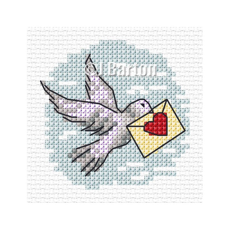 Dove cross stitch chart