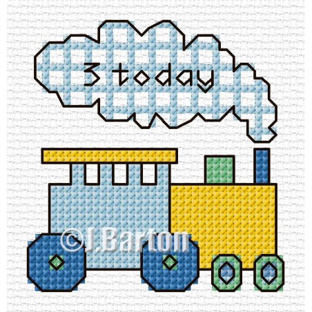 Boys train cross stitch chart