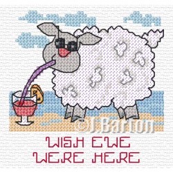 Wish ewe were here cross stitch chart