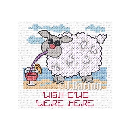 Wish ewe were here cross stitch chart