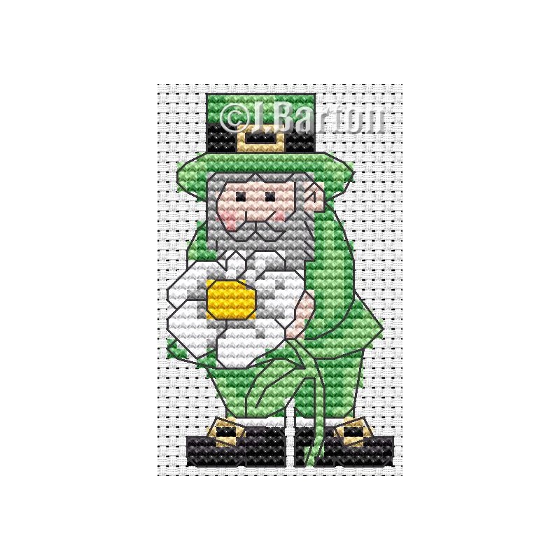 Lucky leprechaun cross stitch chart