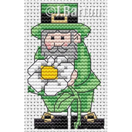 Lucky leprechaun cross stitch chart