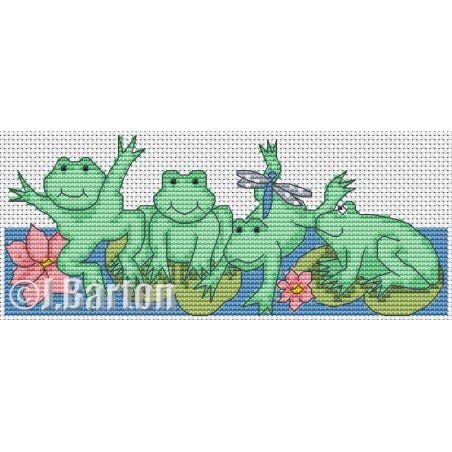 Froggy friends cross stitch chart