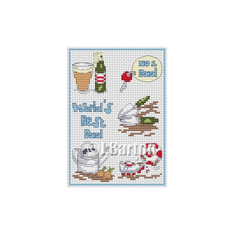 World's best dad cross stitch chart