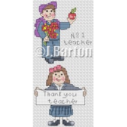 Thank you teacher cross stitch chart