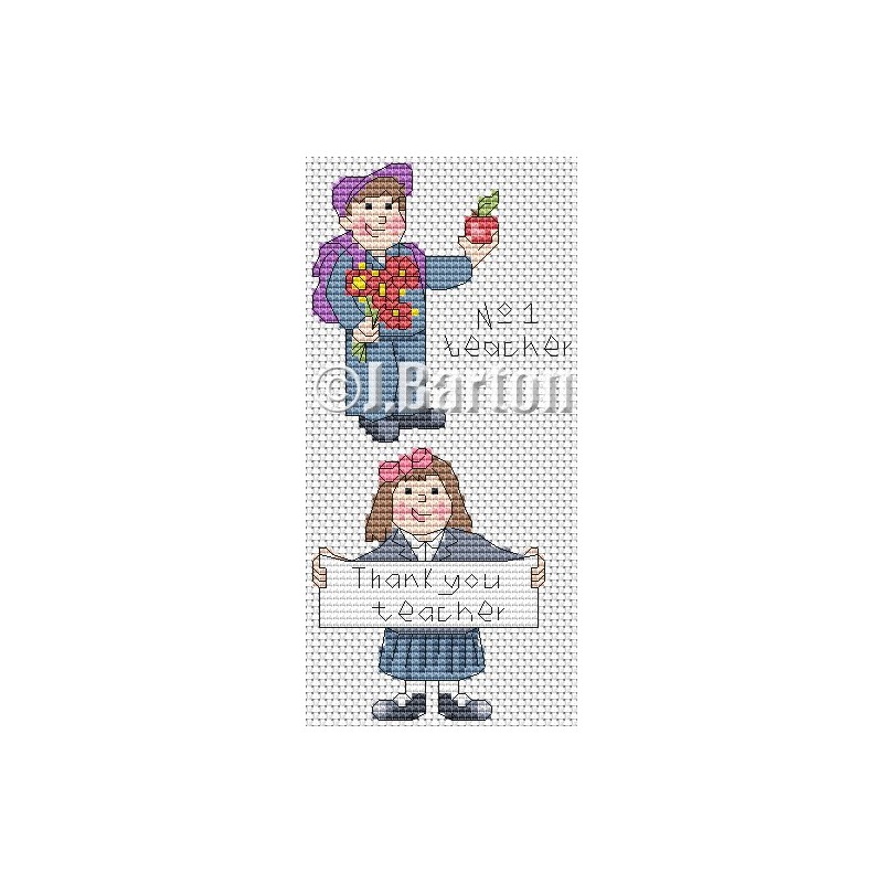 Thank you teacher cross stitch chart