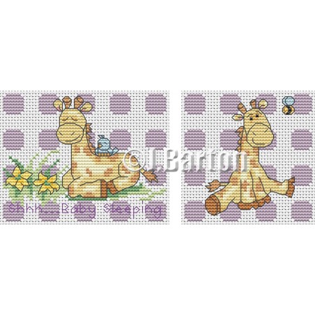 Baby giraffe cross stitch chart