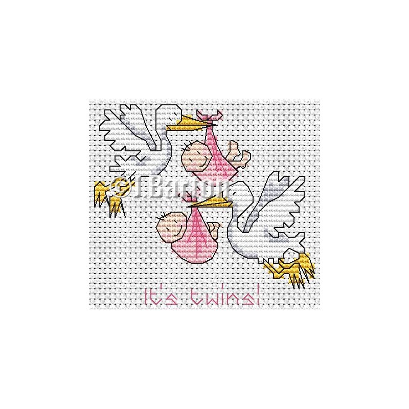 Twin girls cross stitch chart