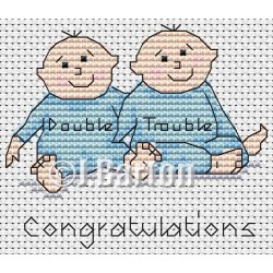 Twin boys cross stitch chart