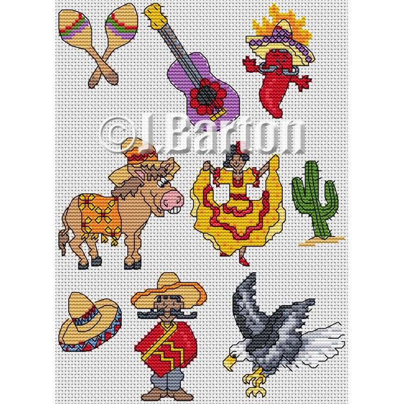 Mexico collection cross stitch chart