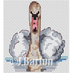 Swan cross stitch chart