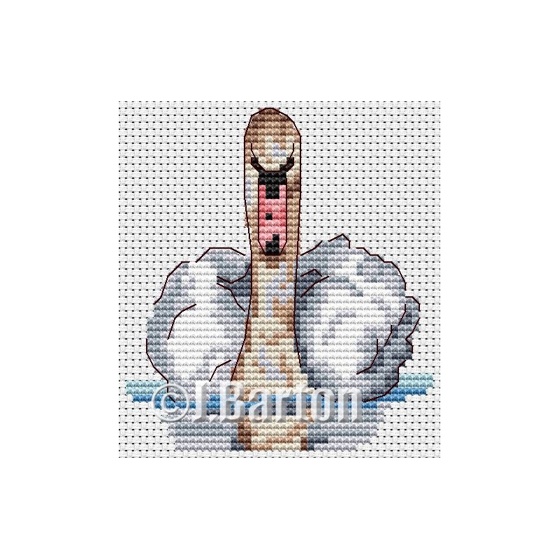 Swan cross stitch chart