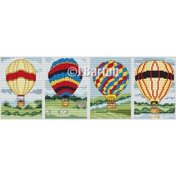 Hot air balloon collection (cross stitch chart download)