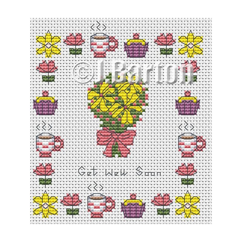 Get well soon cross stitch chart