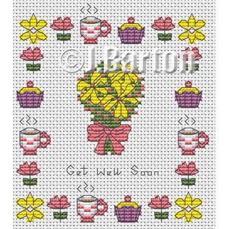 Get well soon cross stitch chart