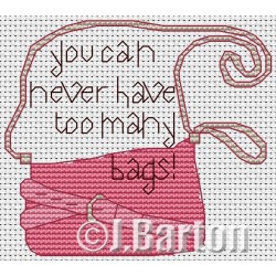 YOu can never have too many bags cross stitch chart