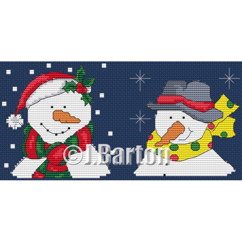 Snowmen (cross stitch chart download)