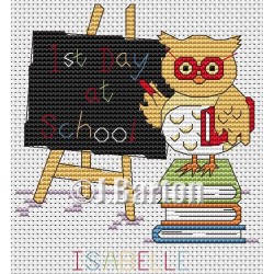 First day at school (cross stitch chart download)