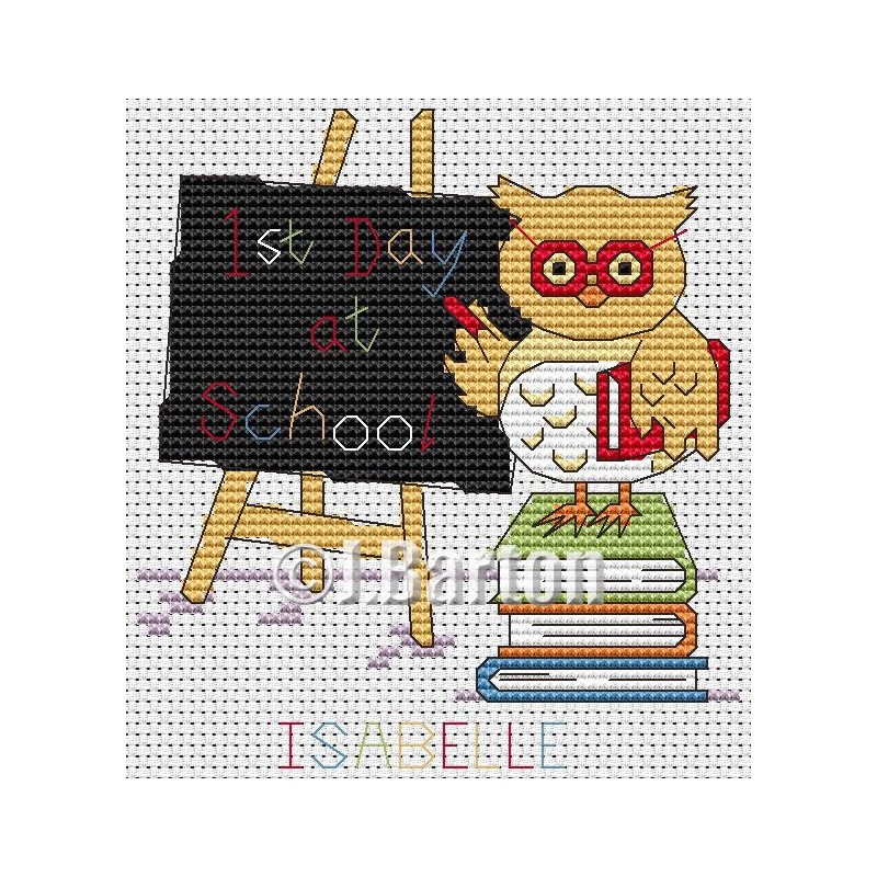 First day at school (cross stitch chart download)