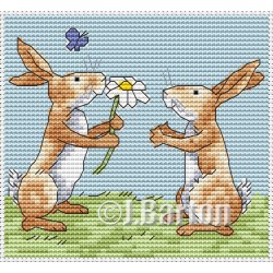 Rabbits (cross stitch chart download)