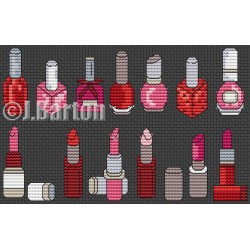 Makeup collection (cross stitch chart download)