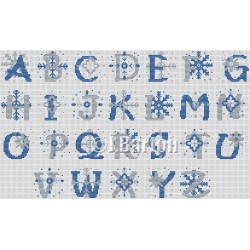 Snowflakes alphabet (cross stitch chart download)