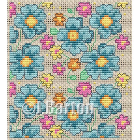 Floral pattern (cross stitch chart download)