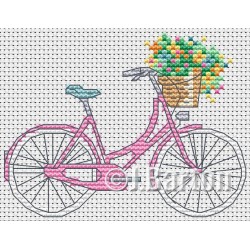 Ladies bike (cross stitch chart download)