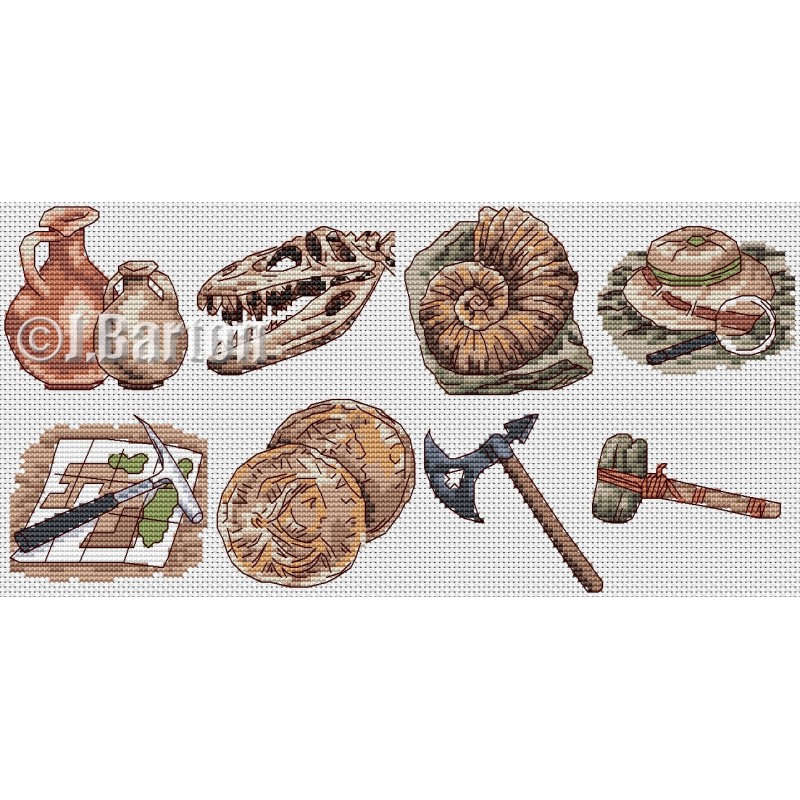 Archaeology (cross stitch chart download)