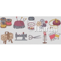 Sewing collection (cross stitch chart download)