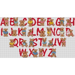 Teddy bear alphabet (cross...