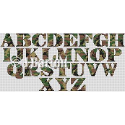 Camouflage alphabet (cross...